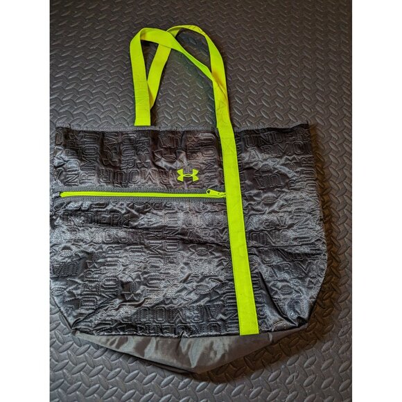 Under Armour Black And Neon Yellow tote bag‎ NWOT - Picture 1 of 6